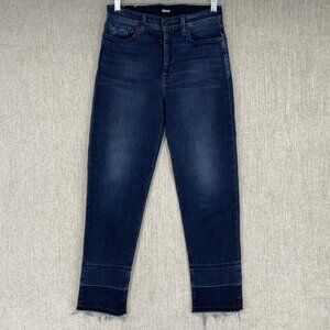Hudson Jeans 27 High Rise Zoeey Ankle‎ Straight Raw Hem Denim Stretch